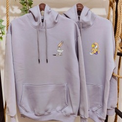 Bugs Bunny & Lola Bunny Kapşonlu Sweatshirt