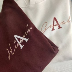 Özel İsim Baskılı Kombin Çift Sweeatshirt