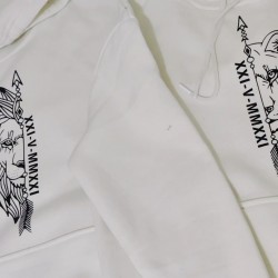 Aslan - Dişi Aslan Romen Rakamlı Kombin Çift Sweatshirt