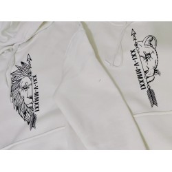 Aslan - Dişi Aslan Romen Rakamlı Kombin Çift Sweatshirt