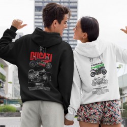 Kawasaki Ducati Tasarımlı Çift Kombin Sweatshirtleri