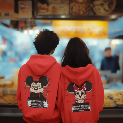 Criminal Mickey & Minnie Mouse Kapşonlu Sweatshirt